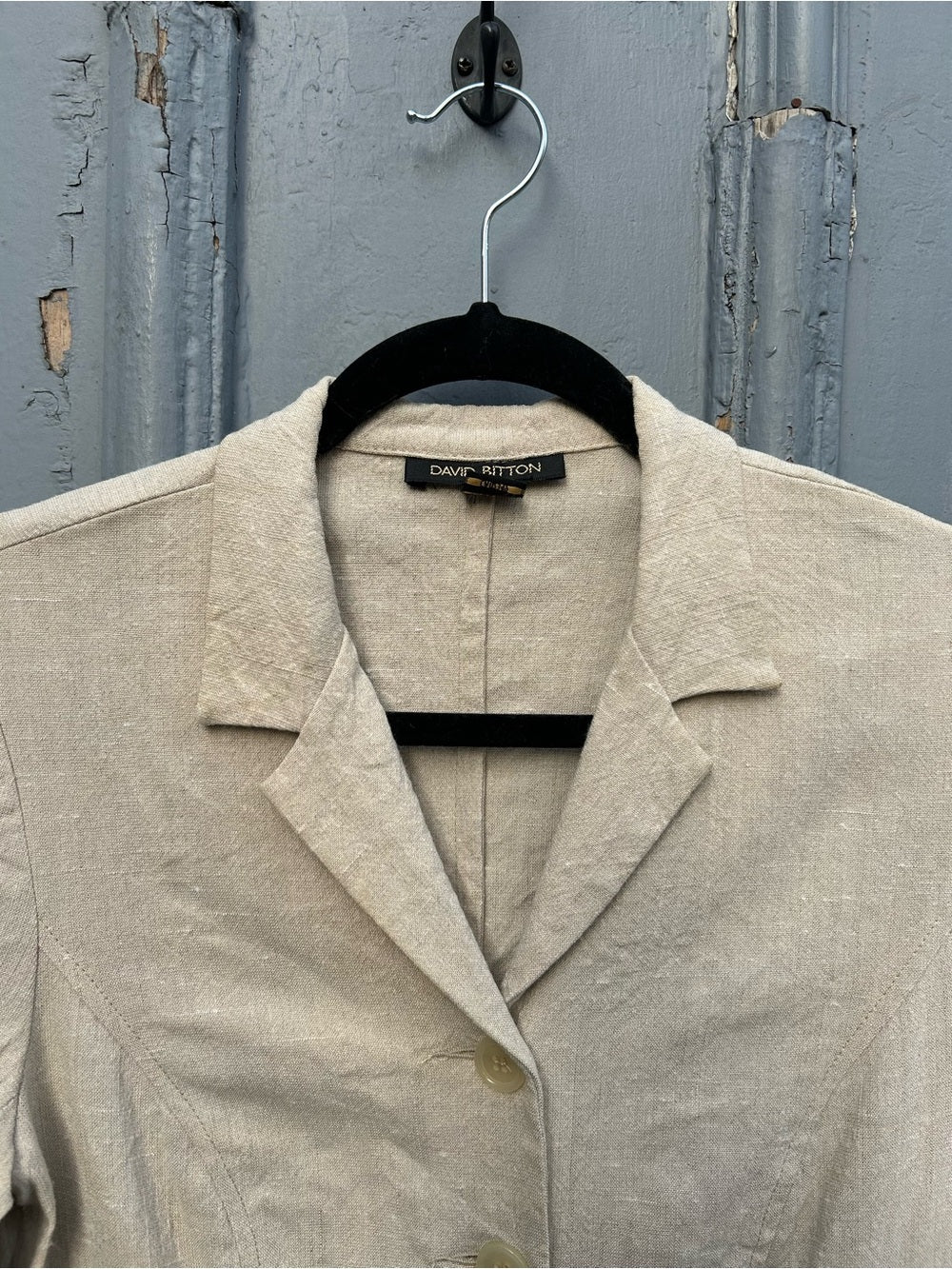 Vintage David Bitton Linen Blend Blazer, size 10 (fits like a M)