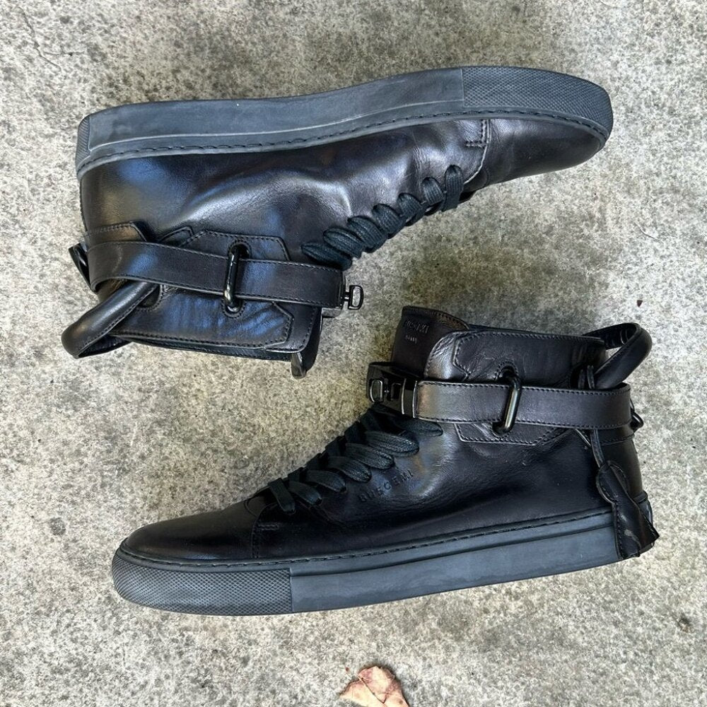 Buscemi Matte Black 100mm sneakers, size 41