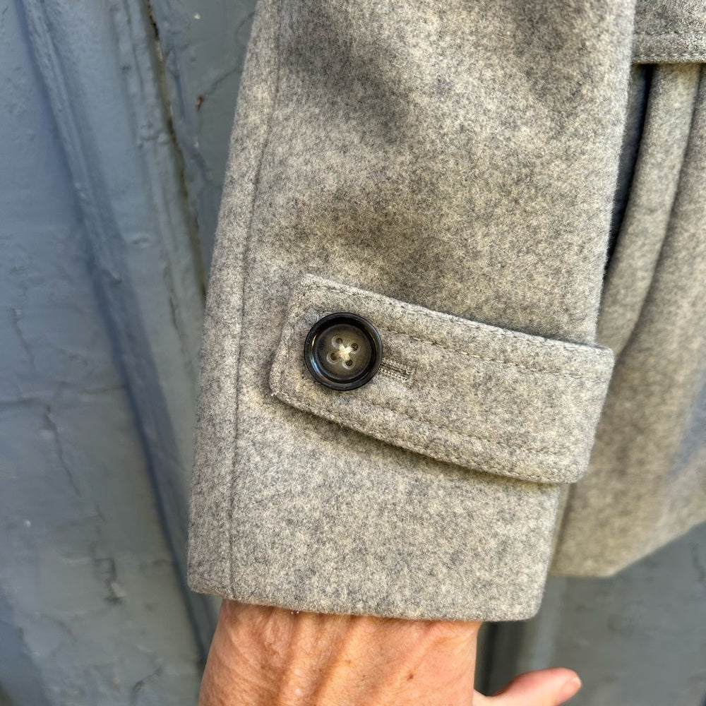 Banana Republic Grey Belted Wool blend jacket, size XS
