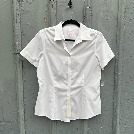 Brooks Brothers Slim Fit White Cotton Shirt, BNWT (a couple marks), size 8