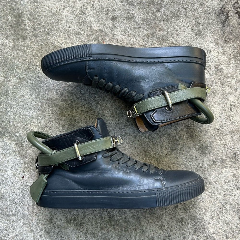 Buscemi Grey Olive green 100mm sneakers, size 40