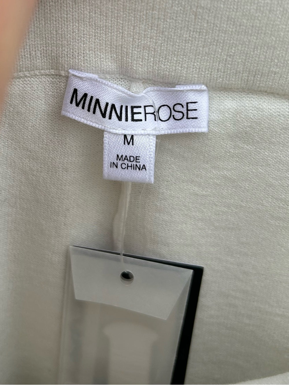 Minnie Rose white Pleated Knit Skort, BNWT, size M