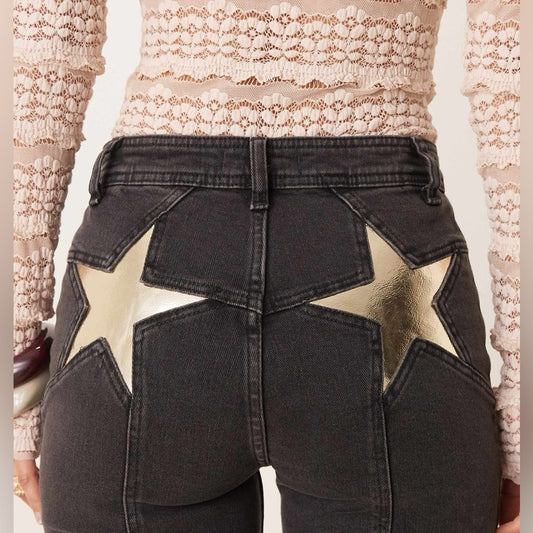 Free People Firecracker flared jeans in graphite, size 31