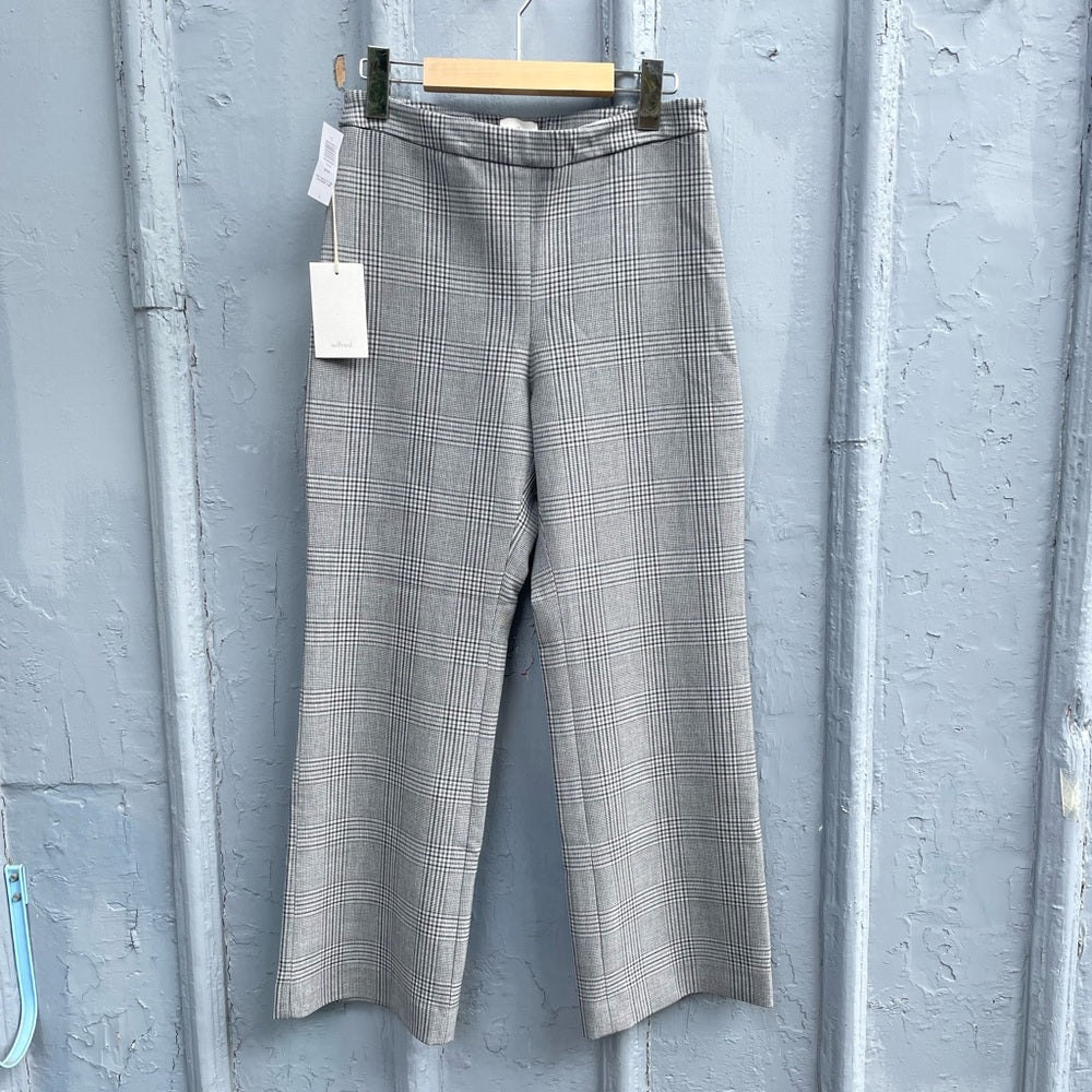 MWilfred Kick Flare Grey Houndstooth Pants, BNWT, size 6 (fits like 2/4)