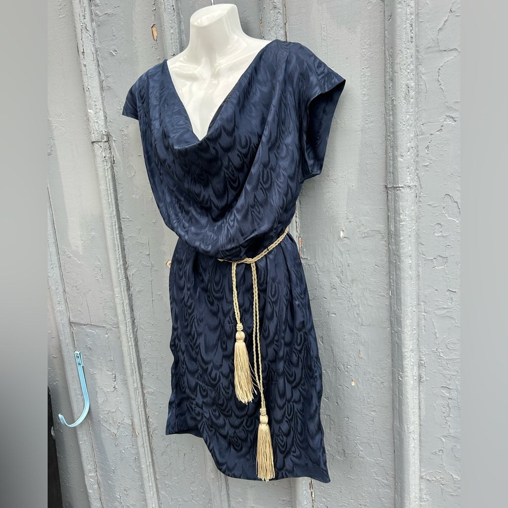 Trina Turk Navy Silk Shift, size 6