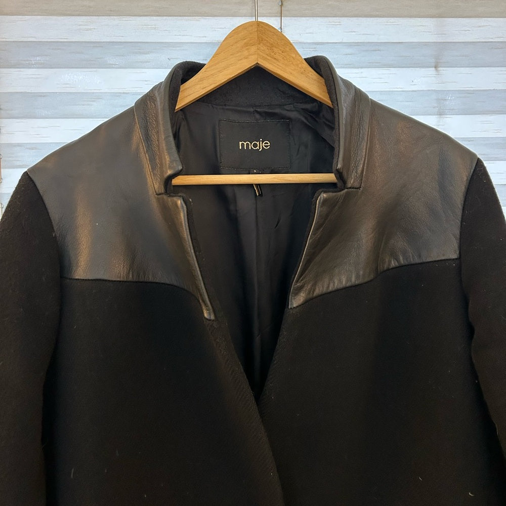 Maje Sirop Wool Coat, size “2” (US6)
