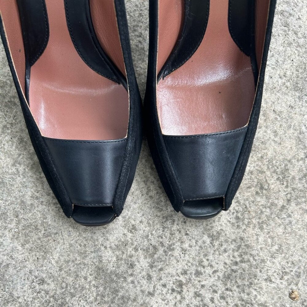 SportMax MaxMara Peep Toe Heels, size 39