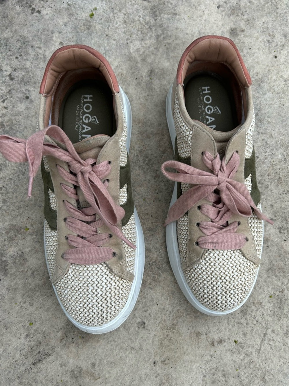Hogan Rebel Beige Green, size 37 (US7)