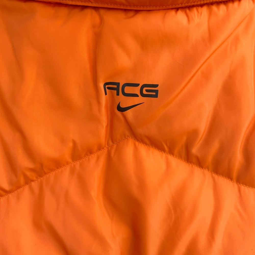 Nike ACG orange Goose Down vest, size M