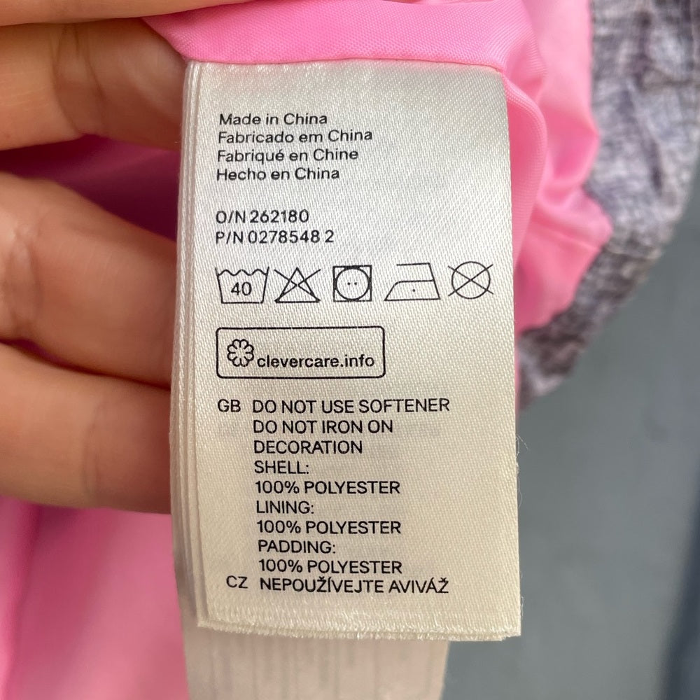 H&M Sport Grey/Pink Ears Hood Jacket, size 4/5T