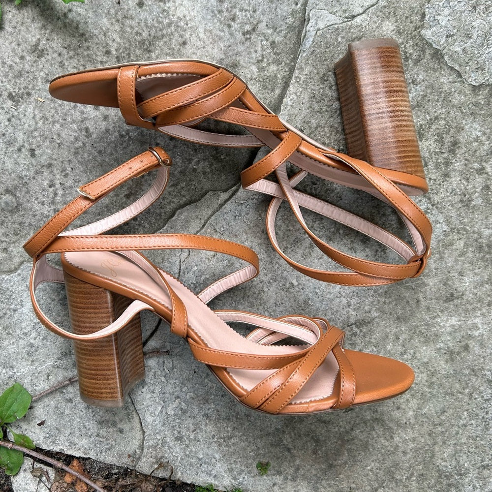 J Crew Strappy Stella Sandal, size 8