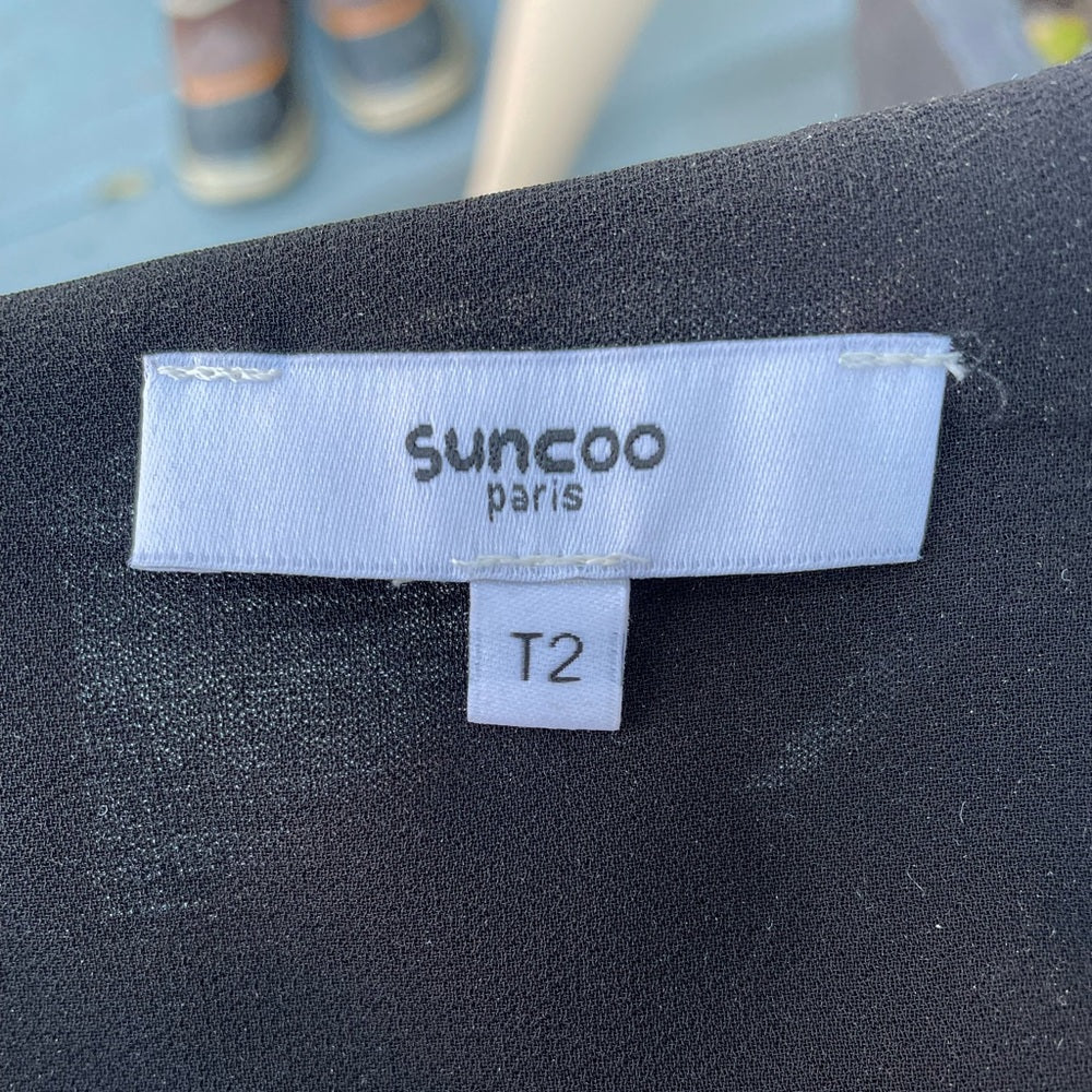 SUNCOO Paris Black Sleeveless Blouse Size 2T(US Medium)