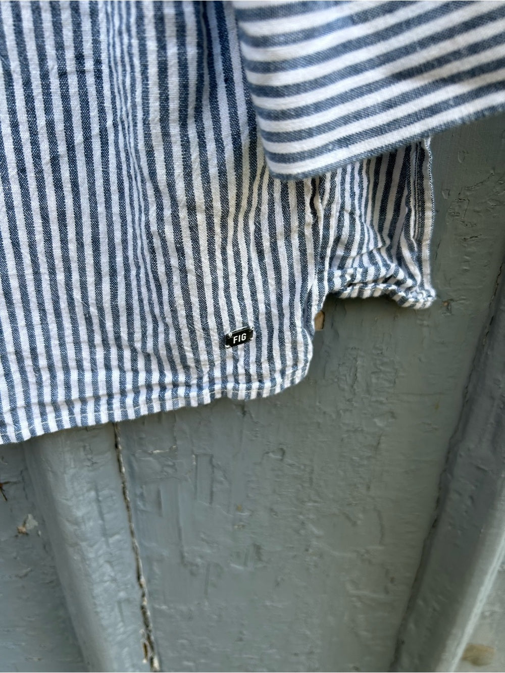 FIG blue & White striped button down, size XL