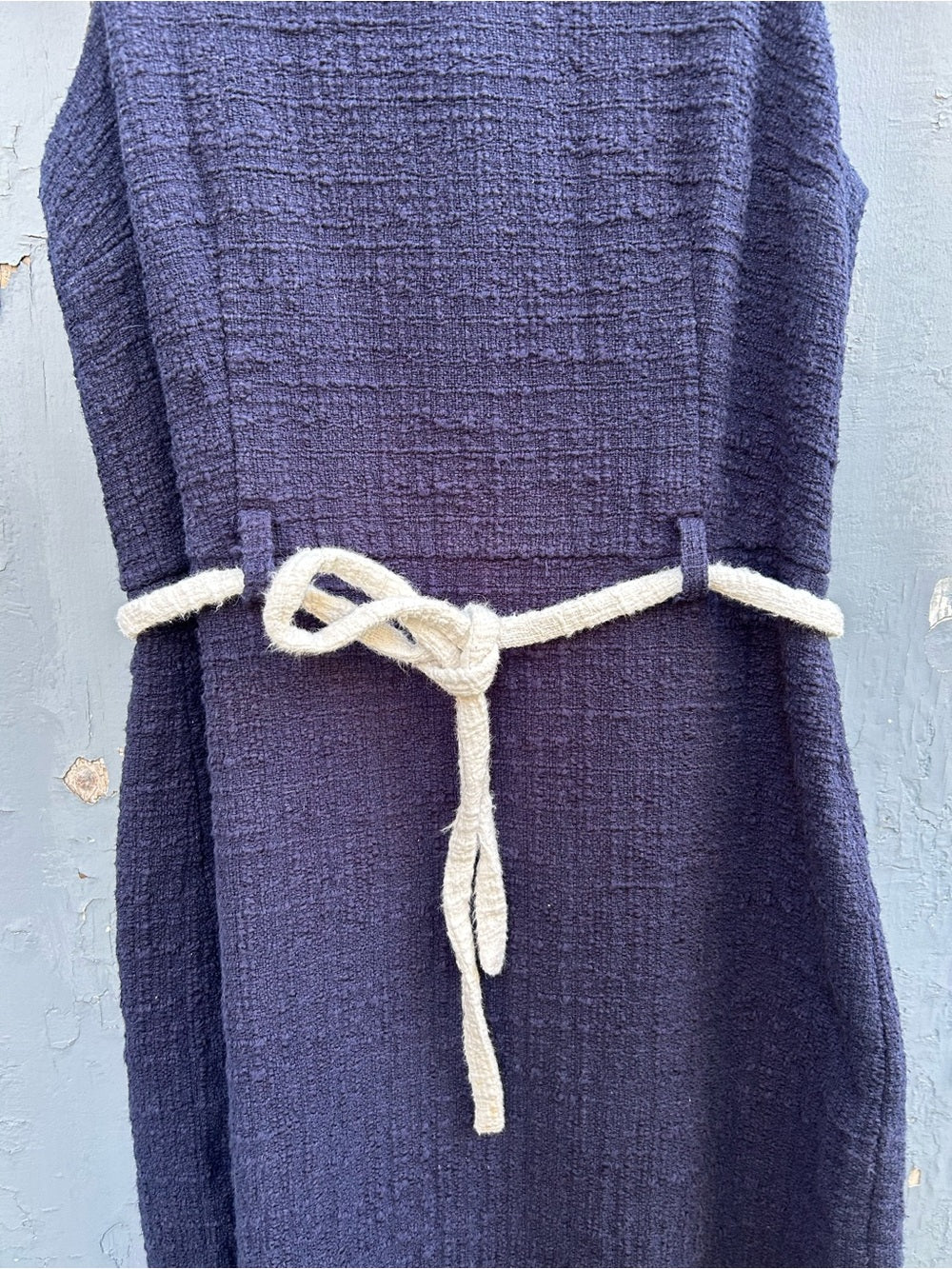 J Crew Navy belted Tweed Shift Dress, size 6