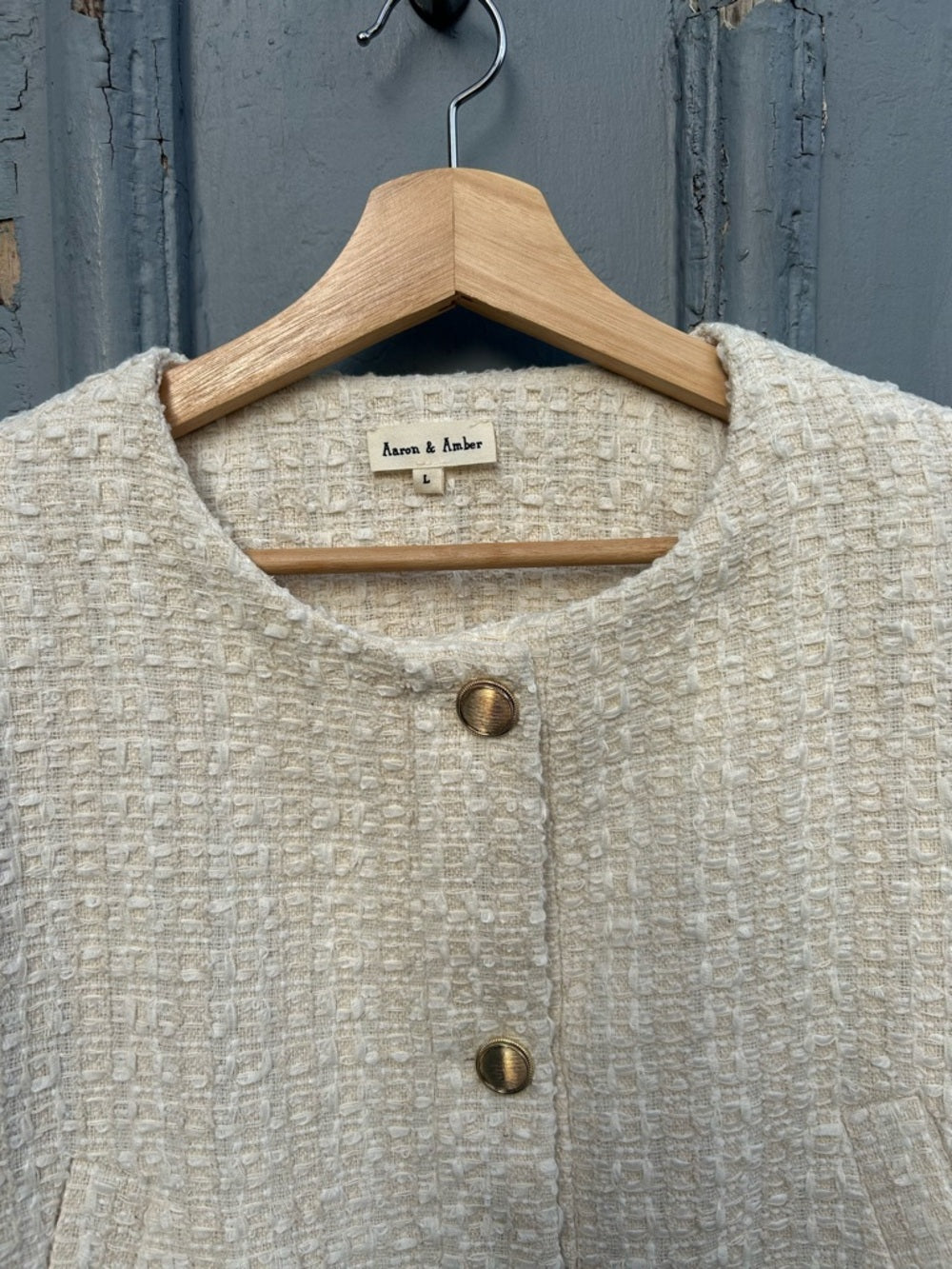 Aaron & Amber Tweed Bomber Jacket, BNWT, size Large