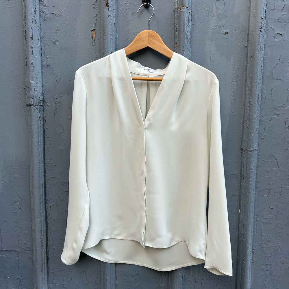 Babaton Cream Akira Power Blouse, size M