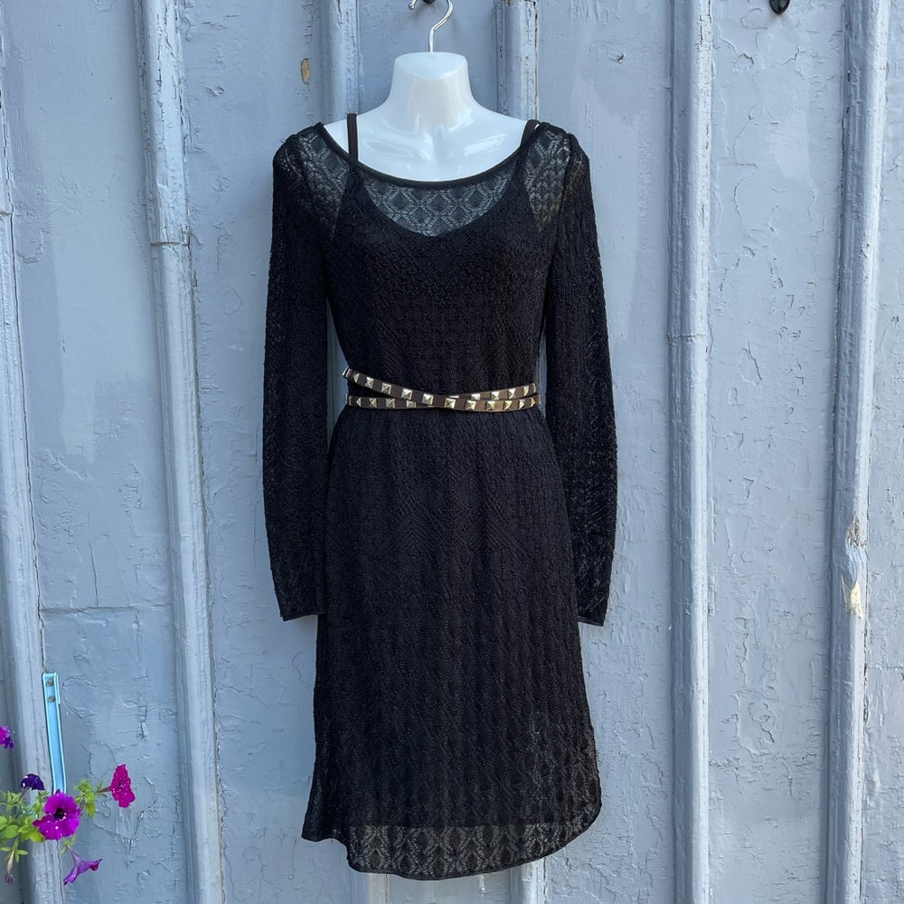 Missoni black knit shift dress, size 40 (Size US 4)