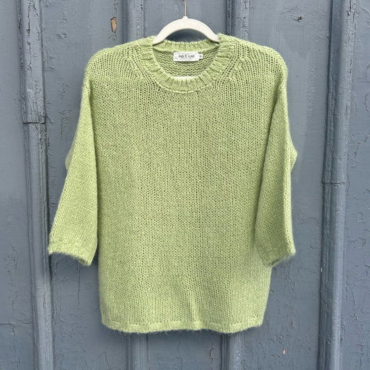 Anthropologie Indi & Cold Lime Green Sweater, Size XS