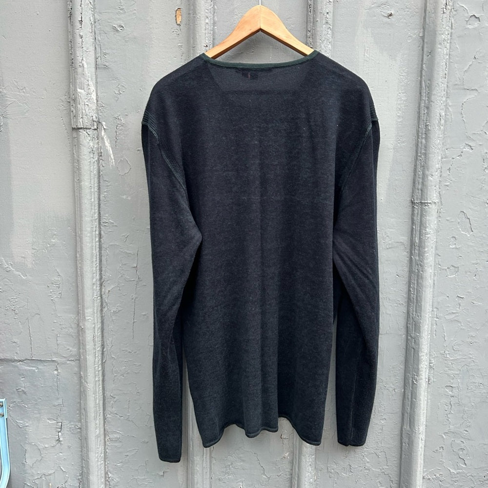 John Varvatos Artisan Silk Cashmere Sweater Tee, size XXL