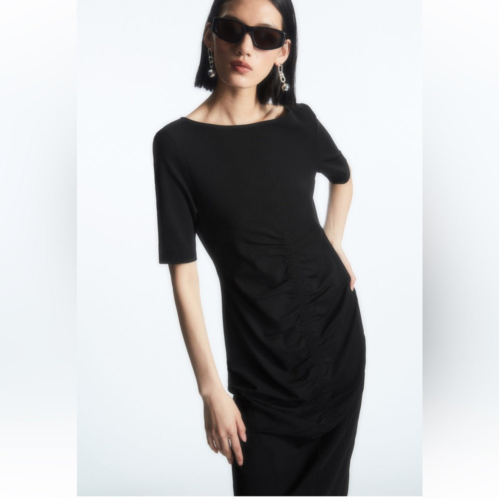 COS gathered waist T shirt dress, size M