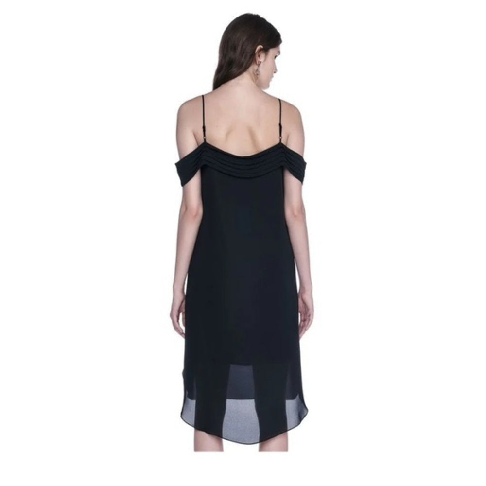 T by Alexander Black Wang Midi shift dress with side slit, size 4