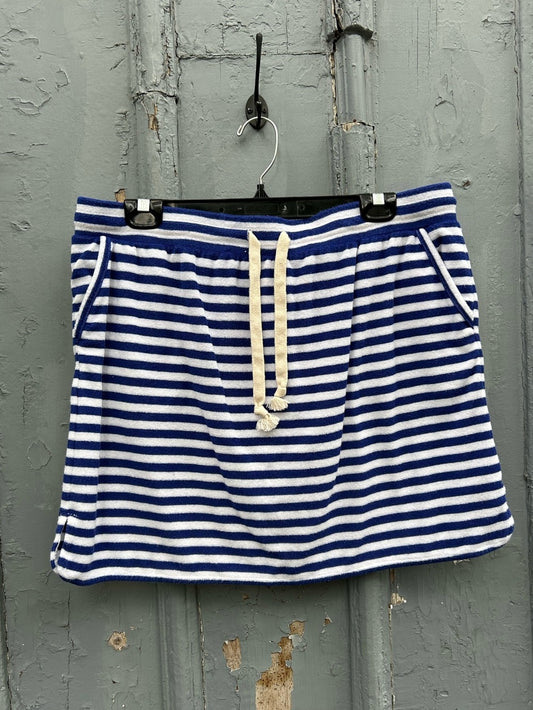 J Crew Weekend blue white terry skirt, Large