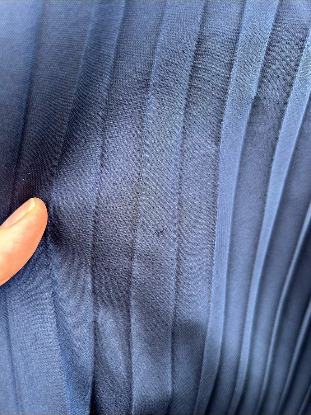 J Crew Navy pleated skirt, size Small
