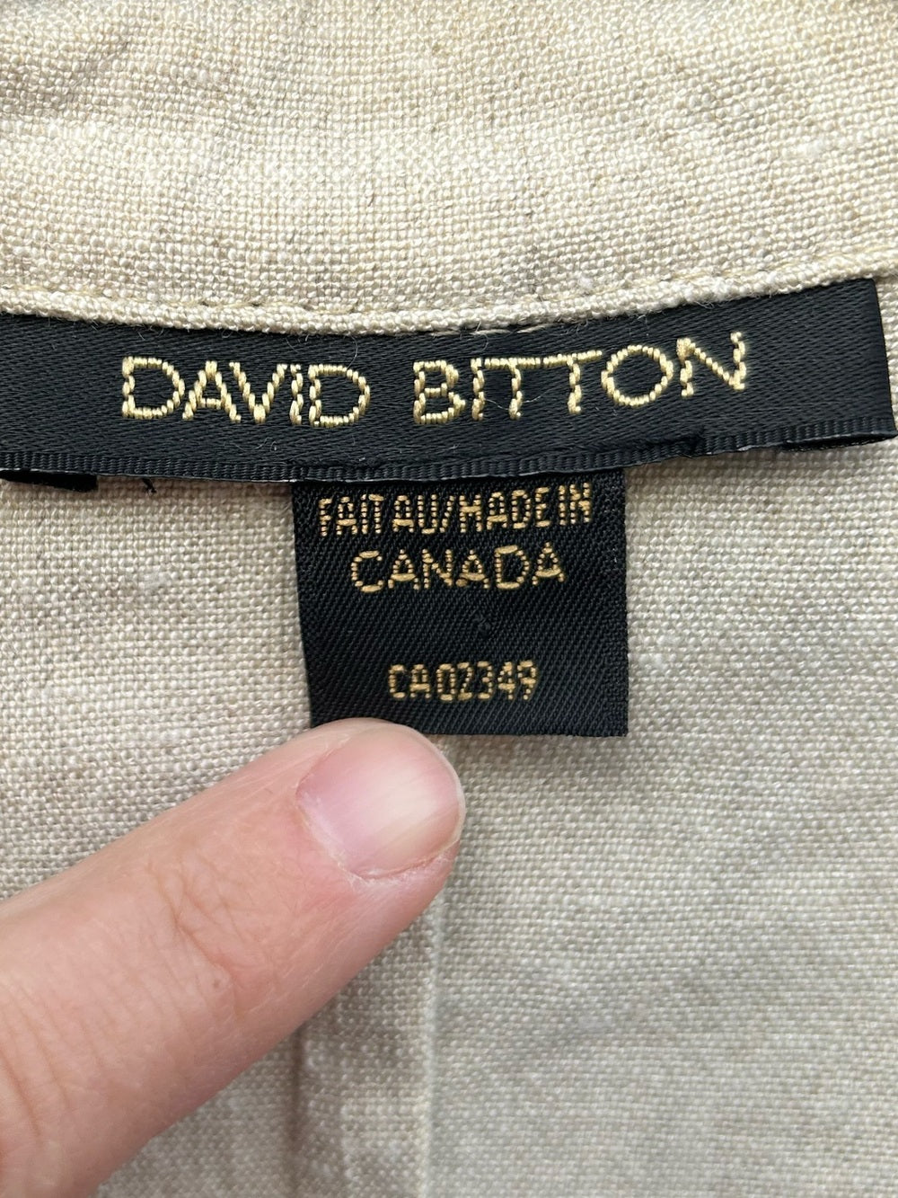 Vintage David Bitton Linen Blend Blazer, size 10 (fits like a M)