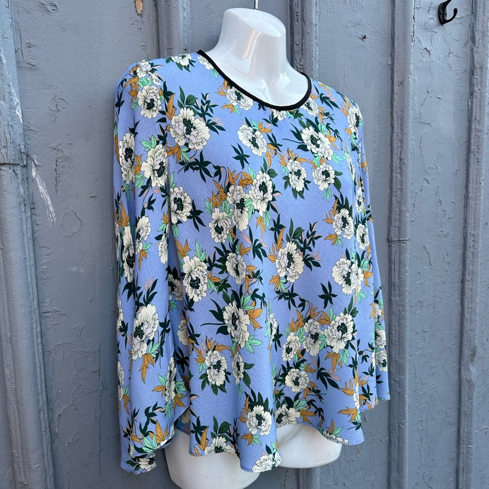 Floral Smythe Bardot Blouse, Size Medium