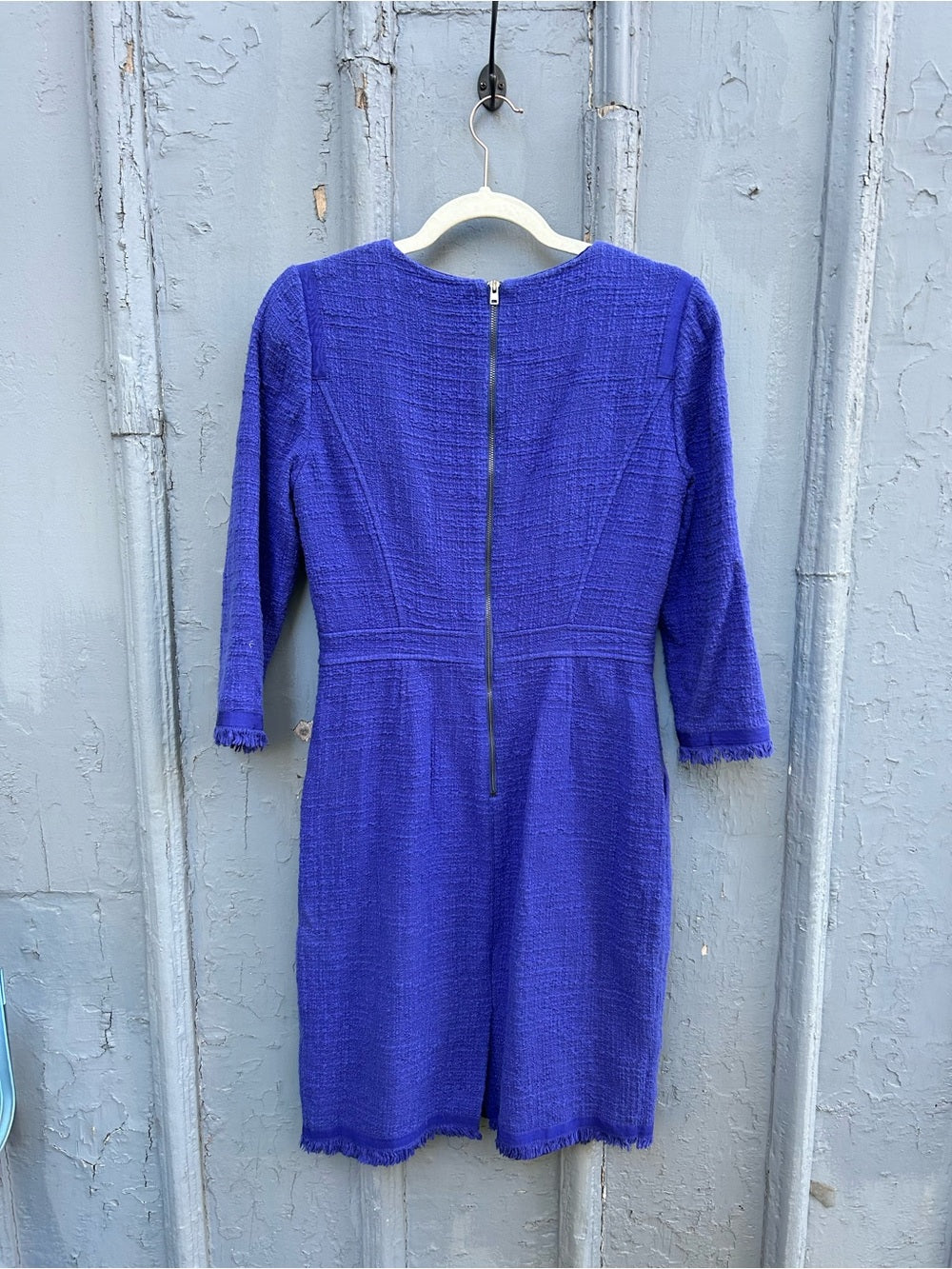 J Crew Periwinkle Tweed Shift Dress, size 6