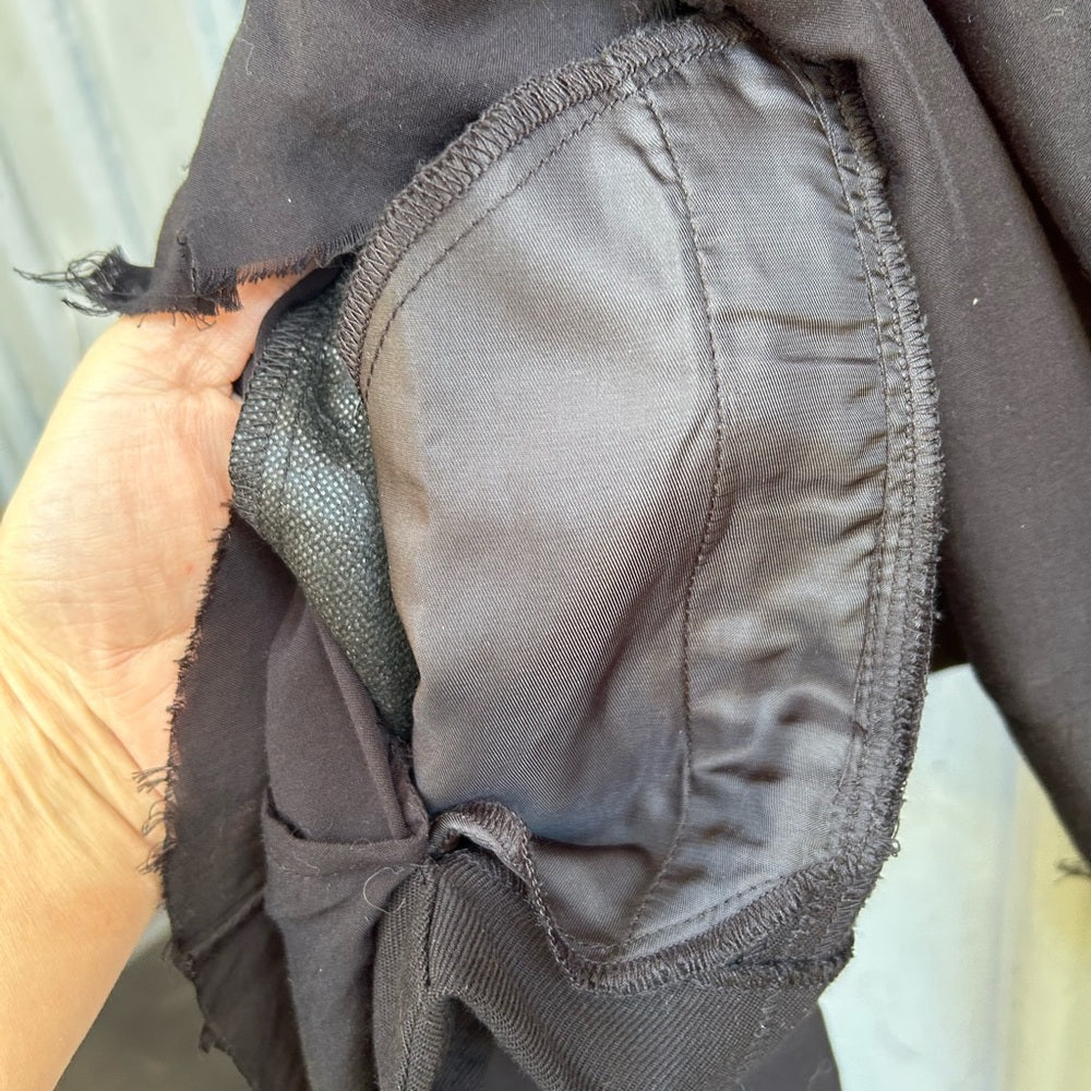 Tiger of Sweden black modern draped scarf  blazer, size M