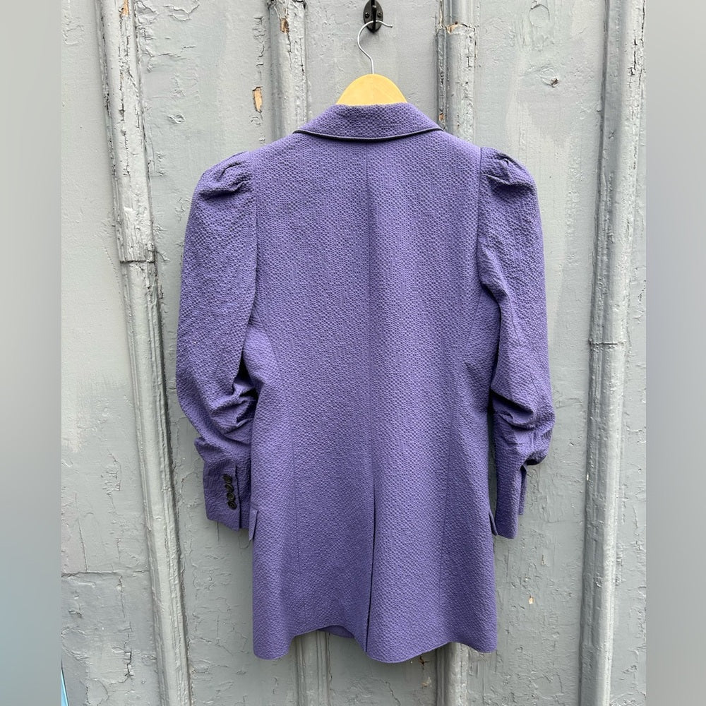 Smythe Texture Scrunch One-Button Blazer, size 2