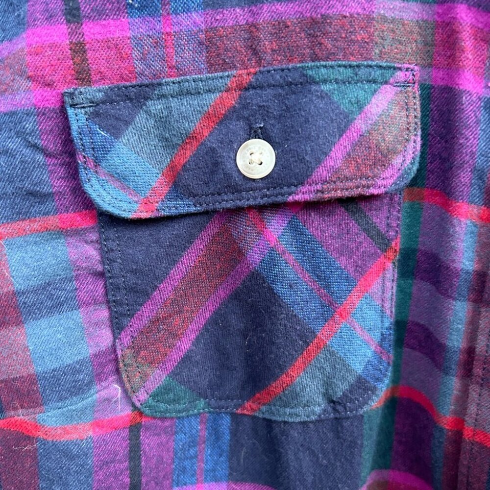 Eddie Bauer Plaid Flannel button down, size M