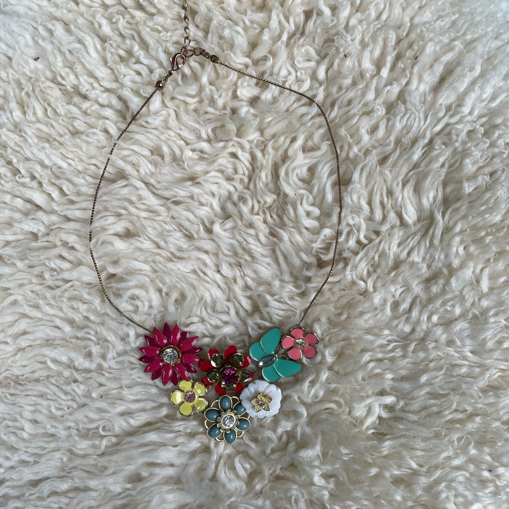 Vintage Floral Statement Necklace