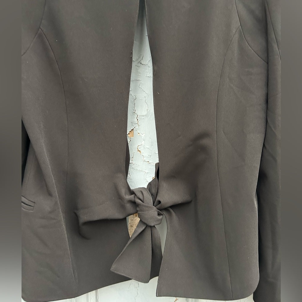 Pink Stitch Black Tie black blazer, size 8
