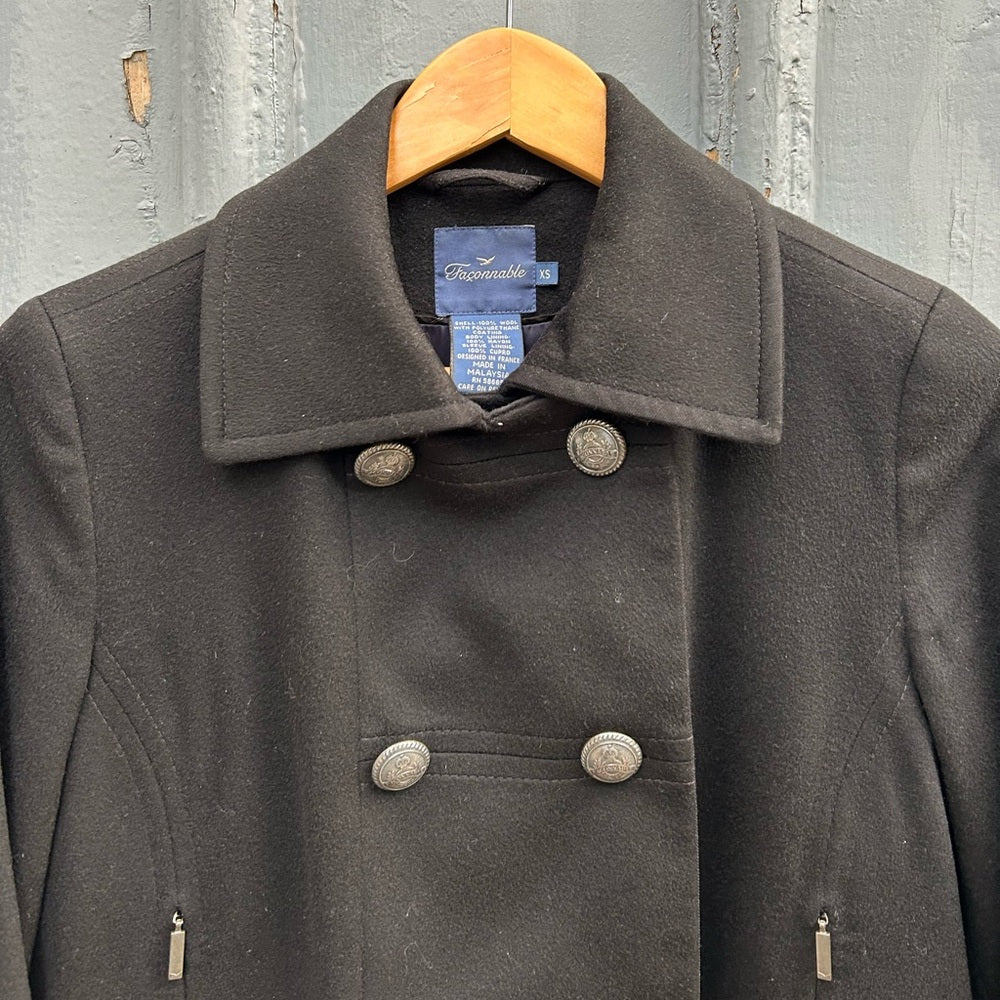 Faconnable x Loro Piana Military Pea Coat, size XS