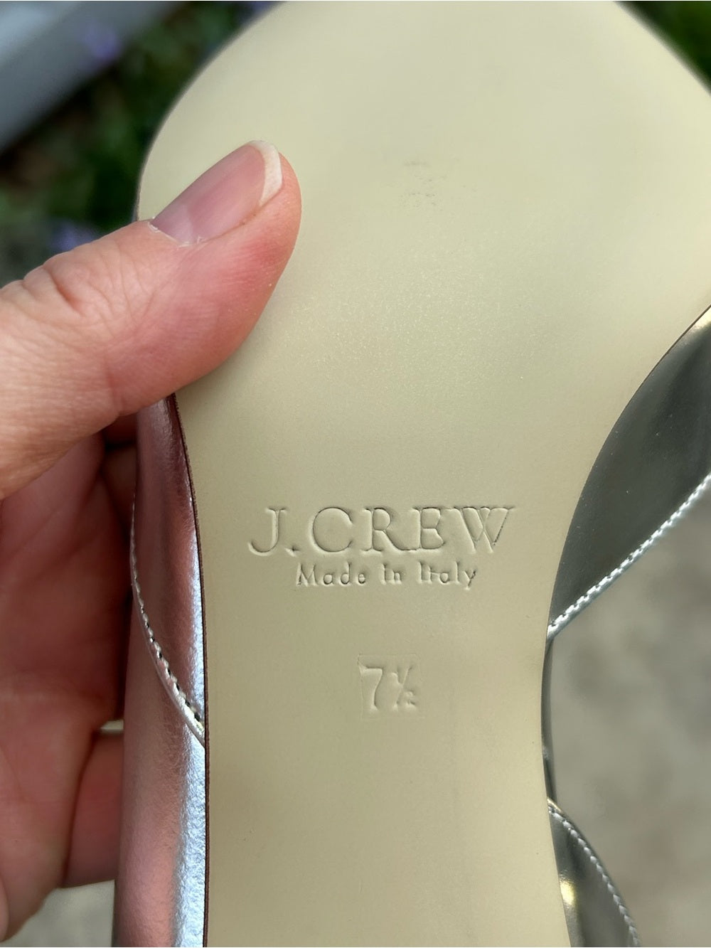 J. Crew Valentina Metallic Silver pumps, BNIB, size 7.5