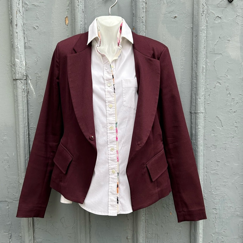 Donna Karan Burgundy Blazer, size 12