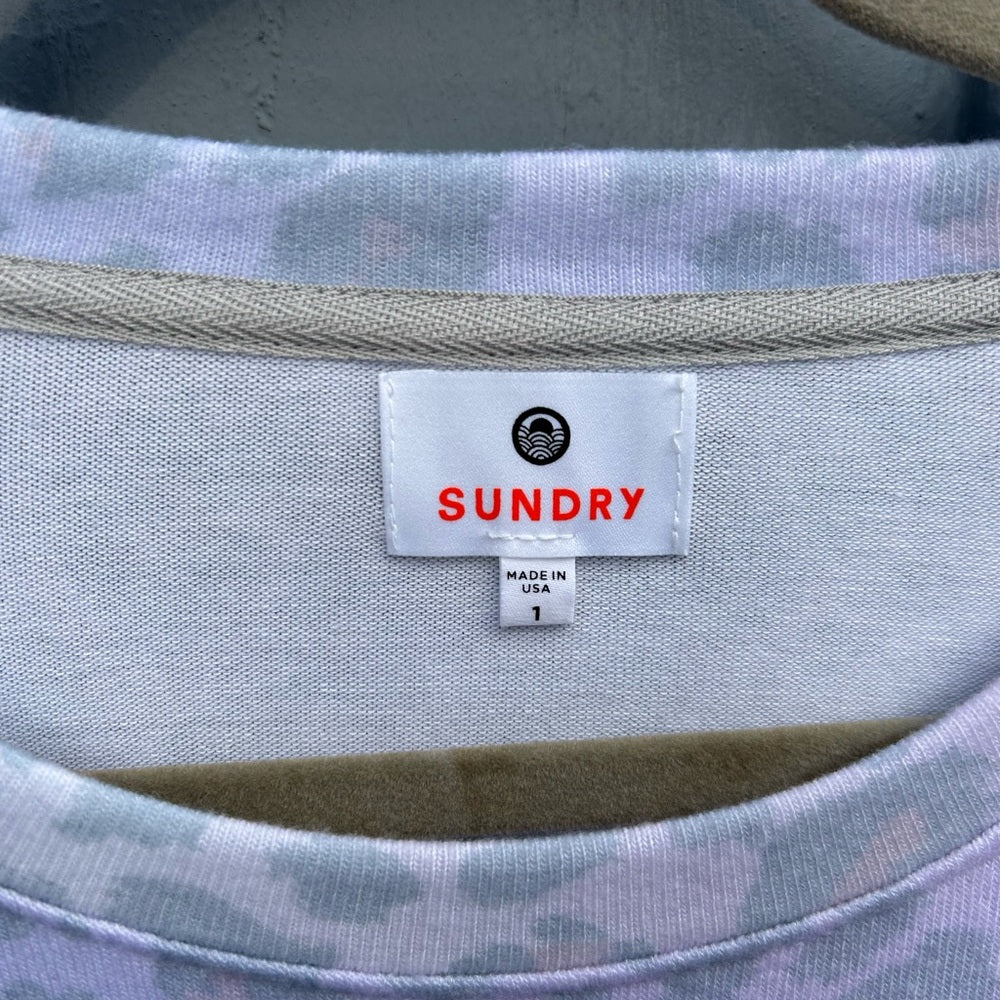 Sundry Rainbow Leopard sweatshirt, size 1 (small)