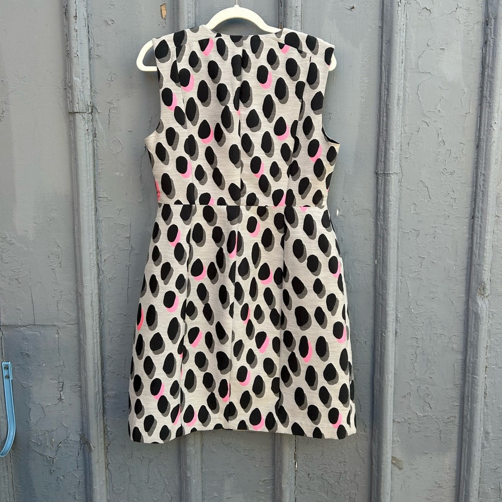 Diane Von Furstenberg New Summer Mini Animal Polka Dot Dress, size 8/10