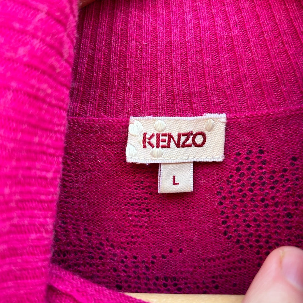 KENZO Paris Pink Turtleneck Sweater, size L