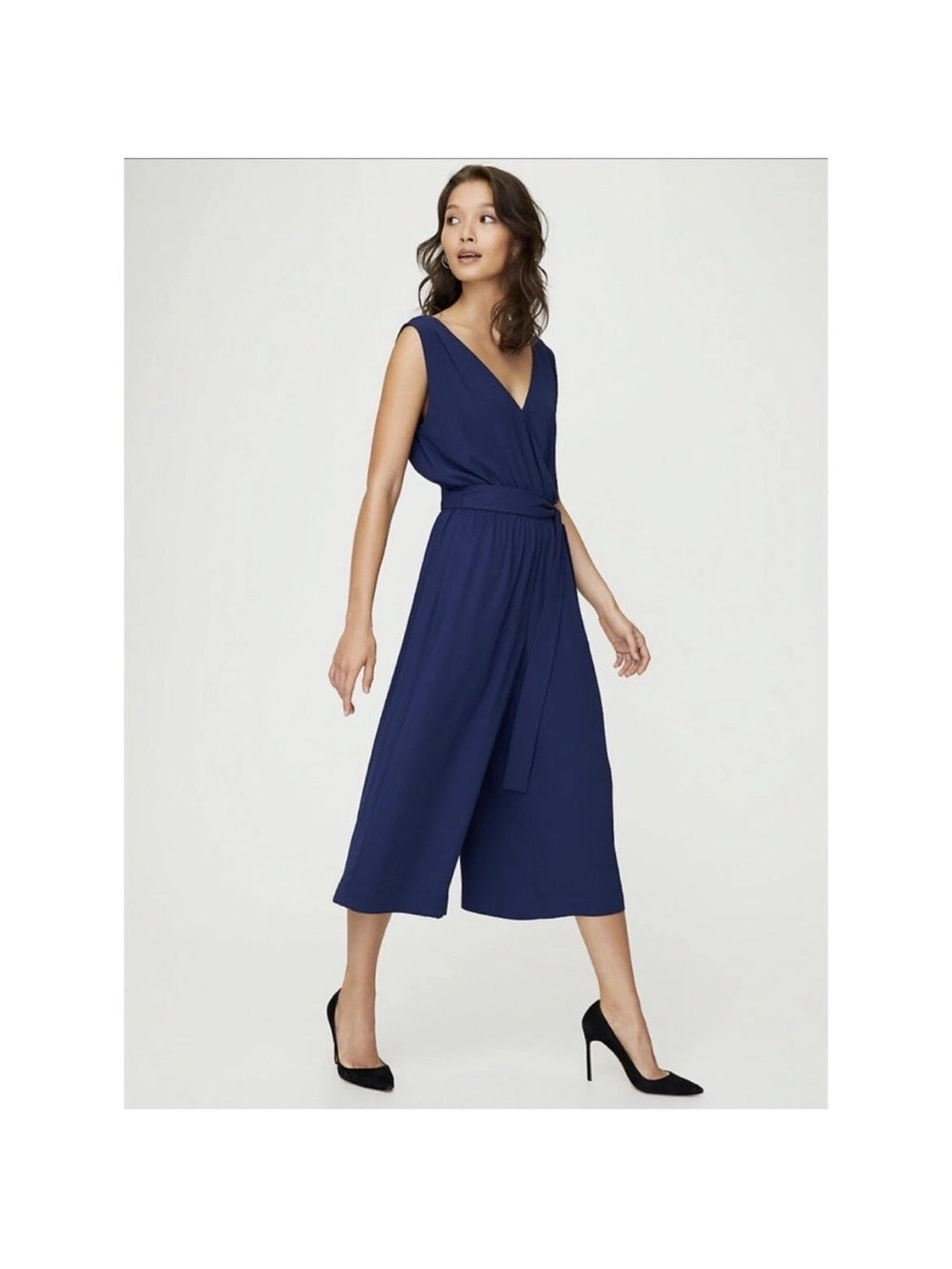 Babaton Navy Maximillian Crisscross Jumpsuit, size XS