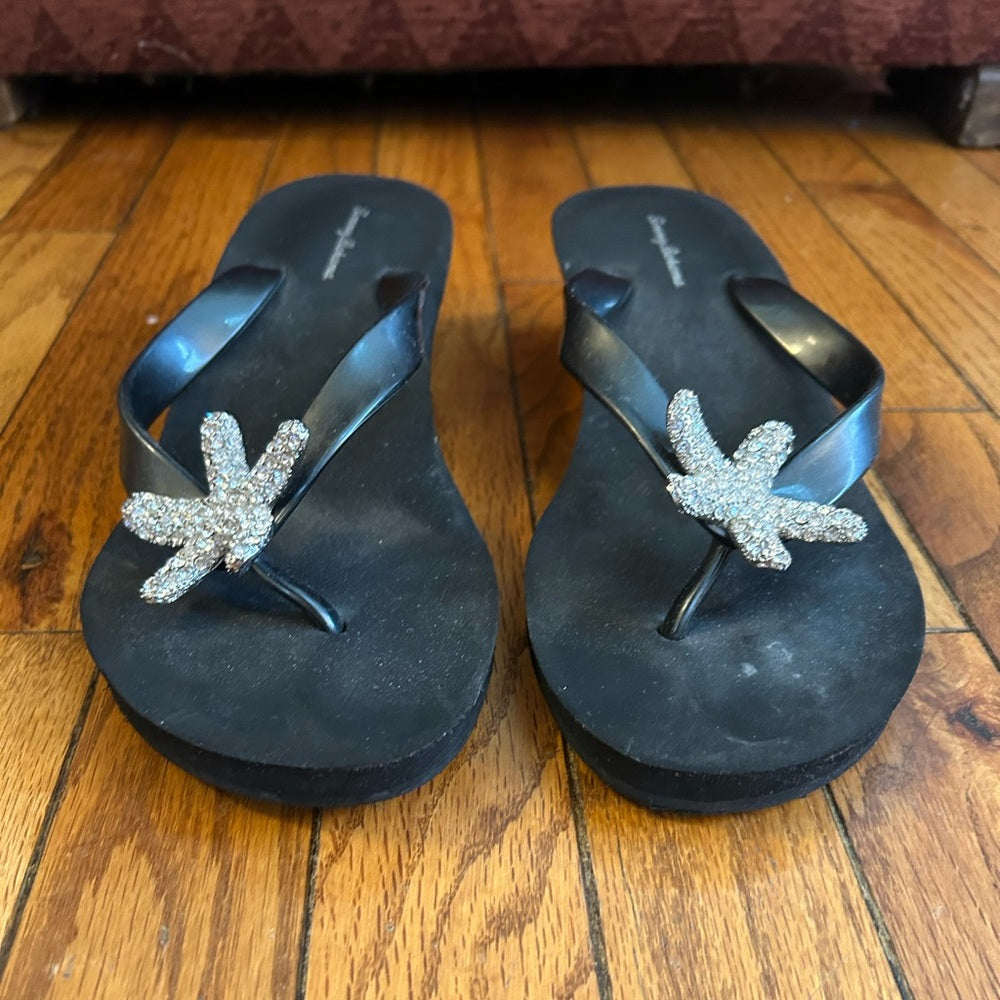 Tommy Bahama Crystal Starfish Wedge Flip-flop, size 10