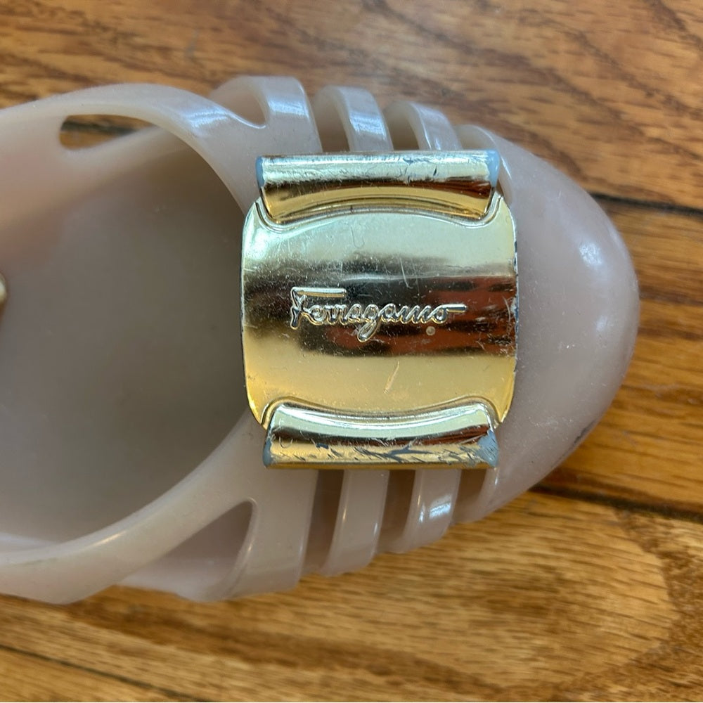 Salvatore Ferragamo Bermuda Jelly Ballet Flats, size 10
