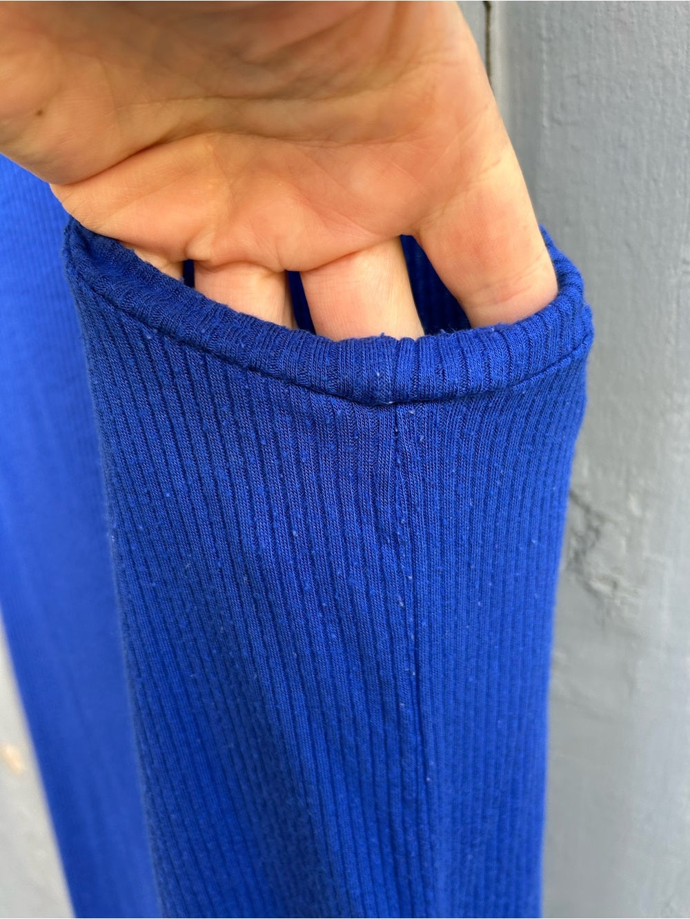 Hoi bo Blue ribbed tank, Small