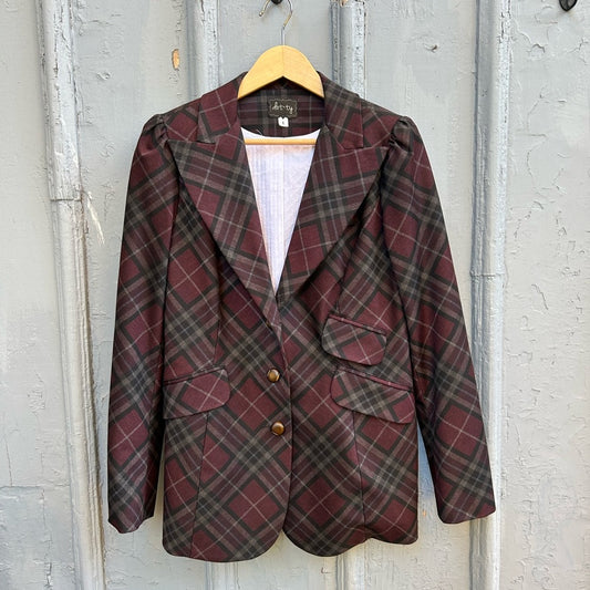 Dotty Canadian Designed & Made “The Plaid Blazer”, size Large