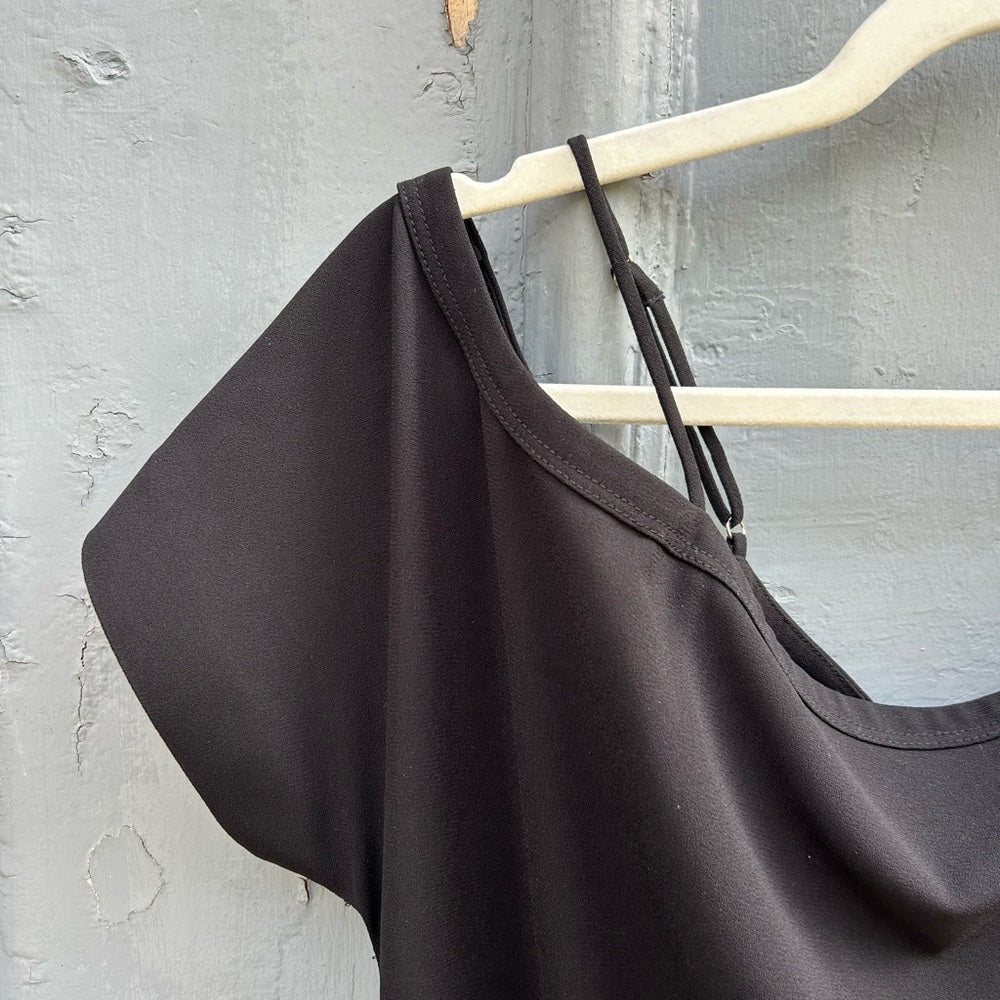 T by Alexander Black Wang Midi shift dress with side slit, size 4