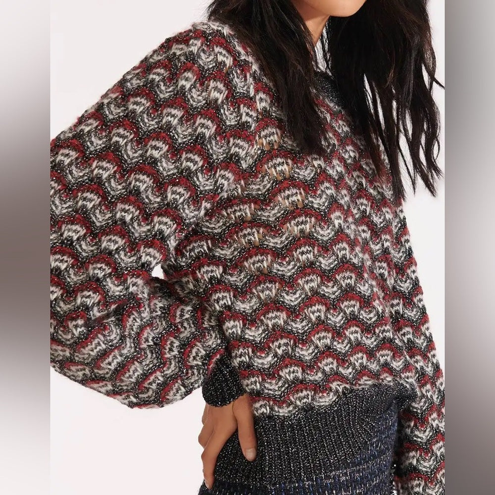 Veronica Beard Ruth open knit sweater, size M