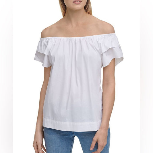 DKNY Off the Shoulder Blouse, BNWT, size Large