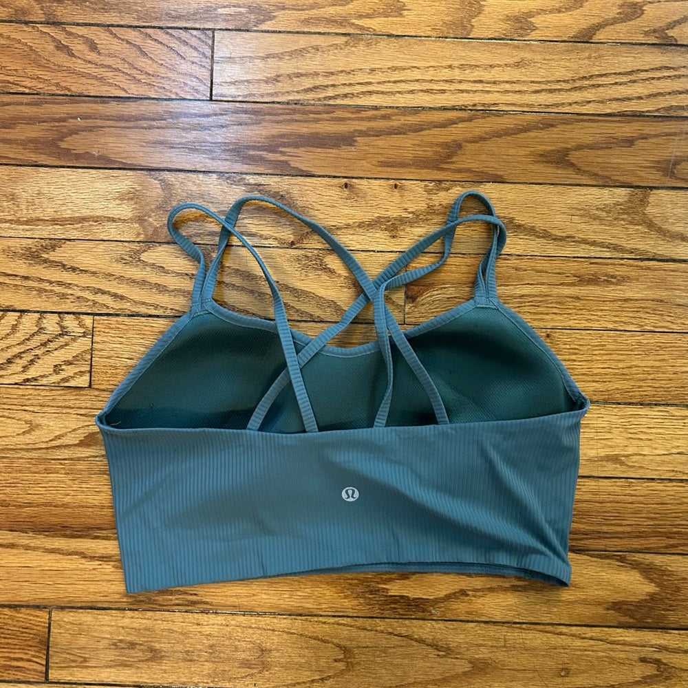 Lululemon Like a Cloud Ribbed Longline Bra B/C Cup - Medium Forest